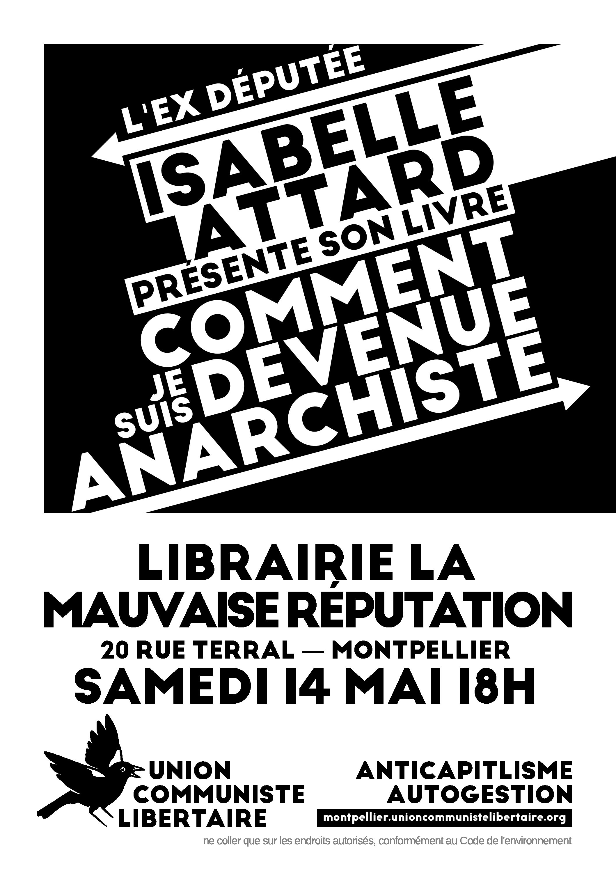 Débat avec Isabelle Attard autour du livre « Comment je suis devenue anarchiste »